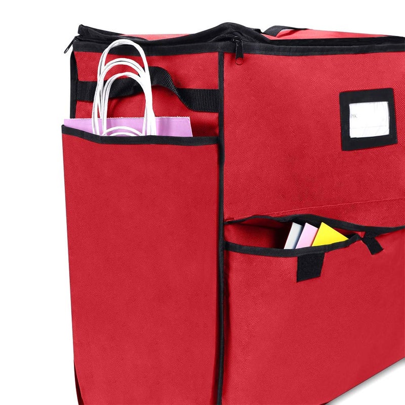 ProPik Christmas Storage Organizer, Gift Bags, Bows, Ribbons and Wrapping Accessories Container (Red) - Image 2